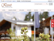 Tablet Screenshot of hotel-kristall.at