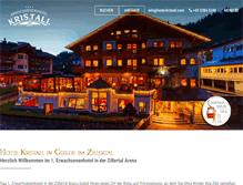 Tablet Screenshot of hotel-kristall.com